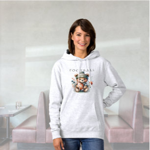 Schattige Beer Custom Football Hoodie