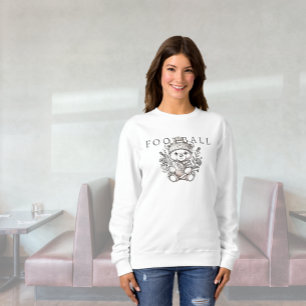 Schattige Beer Custom Football Sweatshirt