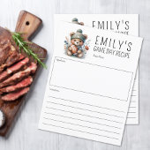 Schattige Beer Custom Recept 8.5x11 Kaart