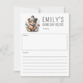 Schattige Beer Custom Recept Kaart (Voorkant)