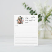 Schattige Beer Custom Recept Kaart (Staand voorkant)