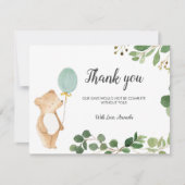 Schattige Beer Dank u kaart (Voorkant)