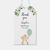 Schattige Beer Dank u Label. Cadeaulabels (Voorkant)