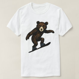 Schattige Beer doet aan snowboarden T-shirt