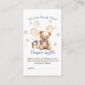 Schattige Beer Douche Luier Raffle Behuizing Kaart (Voorkant)