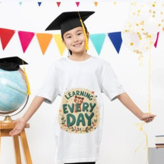 Schattige Beer 'Elke dag leren' - Leuk educatief T-shirt