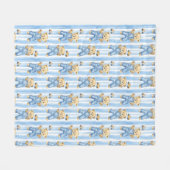 Schattige Beer en baby Fleece Deken (Voorkant (Horizontaal))
