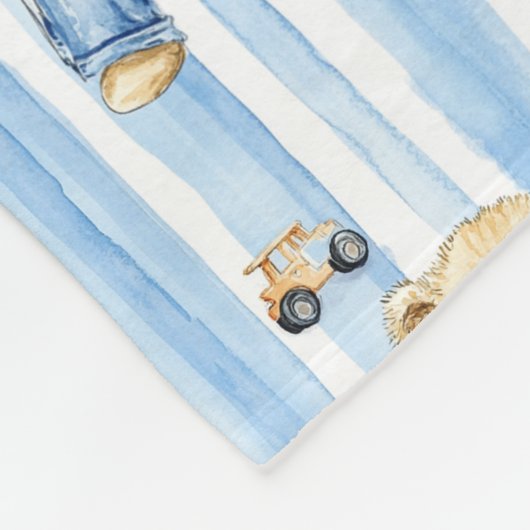 Schattige Beer en baby Fleece Deken (Hoek)