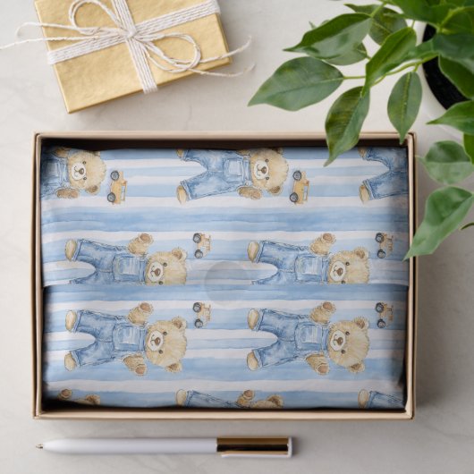 Schattige Beer en baby Tissuepapier (Geschenk)