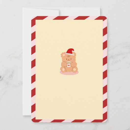 Schattige beer en hond kinder feestuitnodiging kaart (Achterkant)