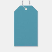 Schattige Beer en kerstboom Blauwgroen vakantie Cadeaulabel (Achterkant)