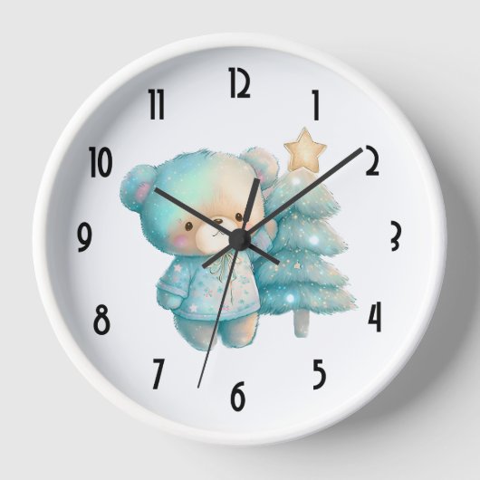 Schattige Beer en kerstboom vakantie (Voorkant)