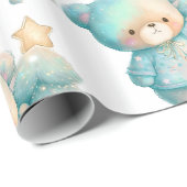Schattige Beer en kerstboom vakantie Cadeaupapier (Rol Hoek)