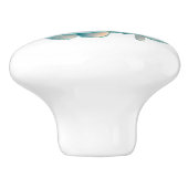 Schattige Beer en kerstboom vakantie Keramische Knop (Zijkant)