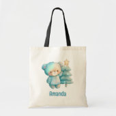 Schattige Beer en kerstboom vakantie Tote Bag (Voorkant)