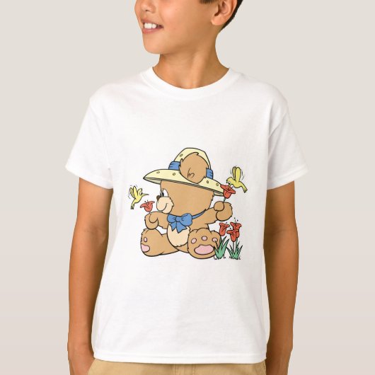 Schattige Beer en Kolibries T-shirt (Voorkant)