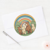 Schattige Beer Familie Sticker (Envelop)