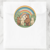 Schattige Beer Familie Sticker (Tas)