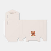 Schattige Beer Genderneutraal Boho-Baby shower Bedankdoosjes (Uitgevouwen)
