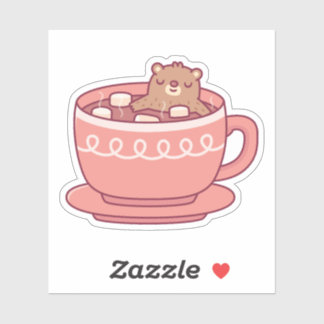 Schattige Beer genieten van een genieten in warme Sticker