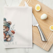 Schattige Beer gepersonaliseerd Football Theedoek (Quarter Fold)