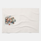 Schattige Beer gepersonaliseerd Football Theedoek (Horizontaal)