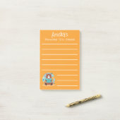 Schattige Beer Gepersonaliseerde leeslijst Post-it® Notes (Op bureau)