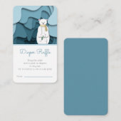 Schattige Beer Geslachtsneutraal Baby shower Luier Informatiekaartje (Voorkant / Achterkant)