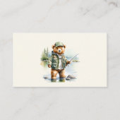 Schattige Beer Gevist Luier Raffle Ticket Informatiekaartje (Achterkant)