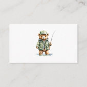 Schattige Beer Gevist Luier Raffle Ticket Informatiekaartje (Achterkant)