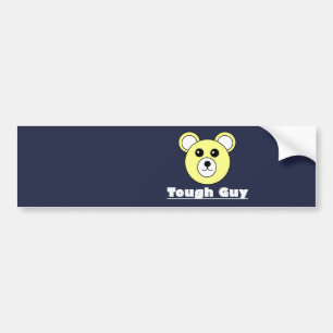 Schattige Beer Gezicht Stoere Guy Bumper Auto Stic Bumpersticker