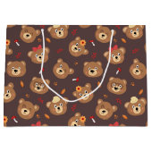 Schattige Beer Gezichten Kinder Patroon Groot Cadeauzakje (Voorkant)