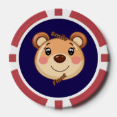 Schattige Beer Glimlach Poker Chips (Voorkant)