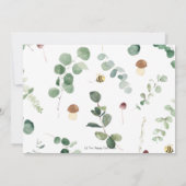 Schattige Beer Groen Genderneutraal Baby shower Bedankkaart (Achterkant)