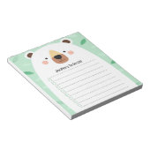 Schattige Beer Groen om te doen Lijst Kinderen Ill Notitieblok (Schuin)