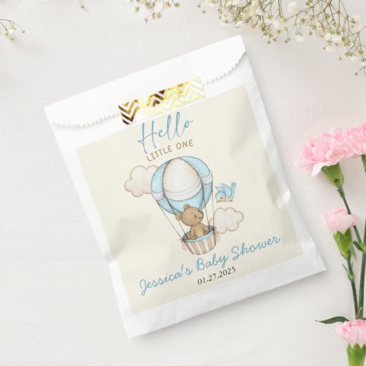 Schattige Beer Hallo Baby shower Bedankzakje (Gezegeld)