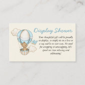 Schattige Beer Hallo Informatiekaartje (Voorkant)