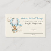 Schattige Beer Hallo Informatiekaartje (Voorkant)