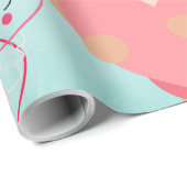 Schattige Beer & Hearts Wrapping Paper Cadeaupapier (Rol Hoek)