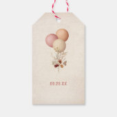 Schattige Beer Herfst Beary 1st Birthday Girl Dank Cadeaulabel (Achterkant)