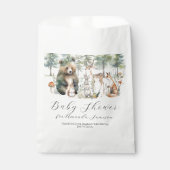 Schattige Beer Herten Eekhoorn Bos Dieren Baby sho Bedankzakje (Voorkant)