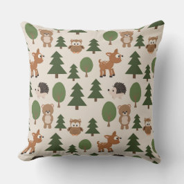 Schattige Beer herten groen patroon Kussen