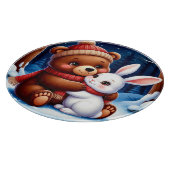 Schattige Beer Holding Bunny Snijplank (Hoek)