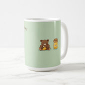 Schattige Beer Honey Jar Custom Coffee Mok (Voorkant rechts)