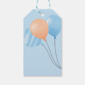 Schattige Beer in Clouds Baby shower Invitation Ka Cadeaulabel (Achterkant)