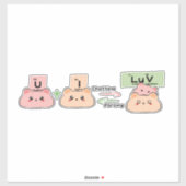 Schattige Beer in liefde Vinyl Sticker (Vel)