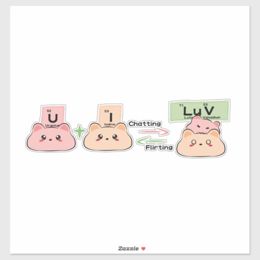 Schattige Beer in liefde Vinyl Sticker (Vel)