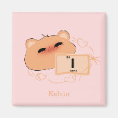 Schattige Beer in liefdesmagneet Magneet (Voorkant)