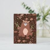 Schattige Beer Kalender Briefkaart 2025 (Staand voorkant)