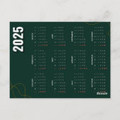 Schattige Beer Kalender Briefkaart 2025 (Achterkant)